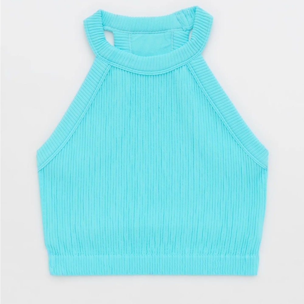 Aerie Superchill Seamless High Neck Bra Top